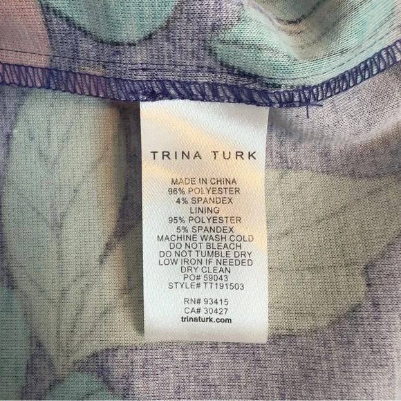 TRINA TURK Vibrant Floral Ponte‎ Knit Sleeveless Shift Dress 8 - Picture 11 of 13